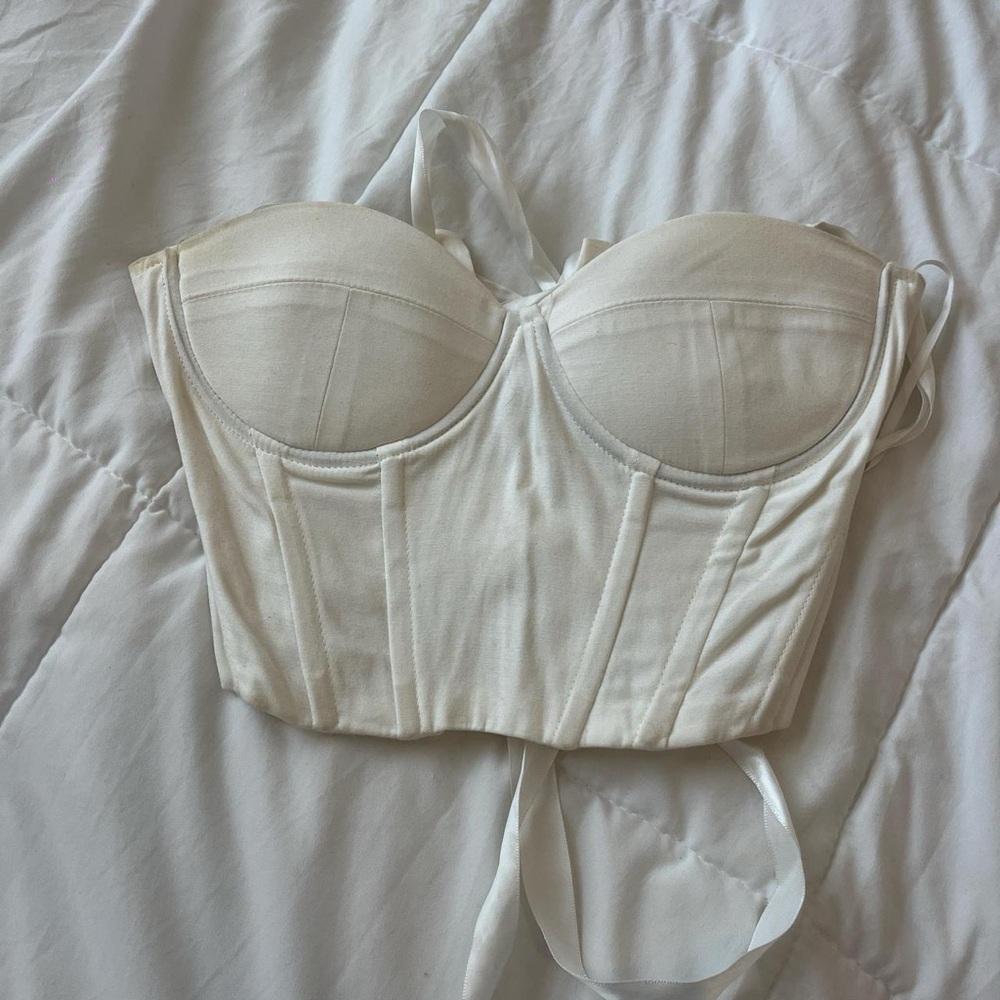 Elegant White Corset Top